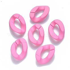 Opaque Spray Painted Acrylic Linking Rings&nbsp;OACR-S036-001B-I01