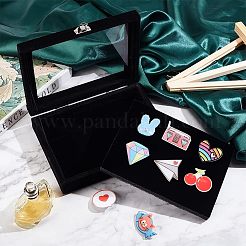 Rectangle Velvet Presentation Boxes for Brooch Badge Storage and Display&nbsp;CON-WH0095-05