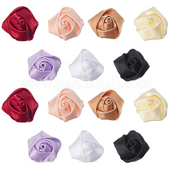 70Pcs 7 Colors Polyester Rose Flower Ornament Accessories&nbsp;DIY-GF0013-42