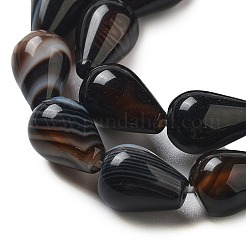 Natural Striped Agate/Banded Agate Dyed & Heated Beads Strands&nbsp;G-B106-A16-02