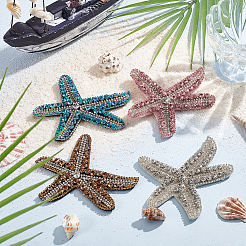 4Pcs 4 Colors Rhinestone Ornament Accessories&nbsp;PATC-MA0001-04