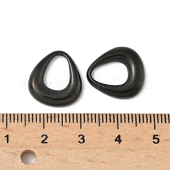 304ステンレスペンダント  イオンプレーティング（ip）  ティアドロップチャーム  ブラック  16x14.5x3mm  穴：10x7mm&nbsp;STAS-Q362-02B-B