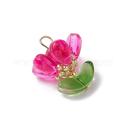 Glass Flowers Pendants&nbsp;PALLOY-MZ00630