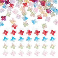 100Pcs Baking Paint and Golden Metal Enlaced Glass Beads&nbsp;DGLA-TA0001-58