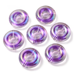 UV Plating Rainbow Iridescent Acrylic Beads&nbsp;OACR-P010-17D