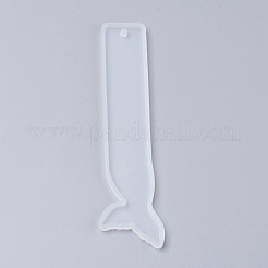 シリコーンブックマーク型  レジン型  魚の尾  ホワイト  143x35x4.5mm  内径：140x33mm&nbsp;DIY-P001-03B