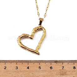 Valentine's Day 304 Stainless Steel Heart Pendant Necklaces for Women&nbsp;NJEW-Z117-03G