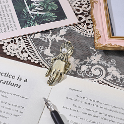 1Pc Hand Shape Zinc Alloy Note Clips&nbsp;OFST-CP0001-18AB