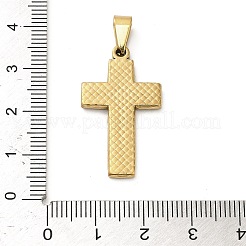 304ステンレススチールエナメルペンダント  クロスチャーム  ゴールドカラー  イオンプレーティング（ip）  ブラック  30x17.5x2mm  穴：6x3.5mm&nbsp;STAS-P400-10G