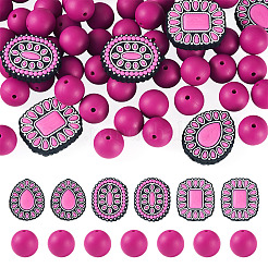56Pcs 4 Styles Silicone Beads&nbsp;FIND-TA0010-75D