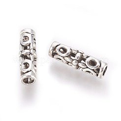 チベット風合金ビーズ  カドミウムフリー＆ニッケルフリー＆鉛フリー  コラム  アンティークシルバー  18x7mm  穴：3mm&nbsp;LF0258Y-NF