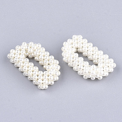 Handmade ABS Plastic Imitation Pearl Woven Beads&nbsp;FIND-T039-18-D