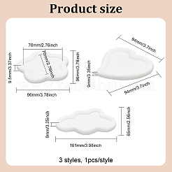 3Pcs 3 Style Resin Jewelry Storage Plate&nbsp;AJEW-FG0002-42