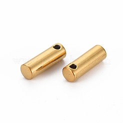 ステンレスペンダント201個  カドミウムフリー＆ニッケルフリー＆鉛フリー  コラム  ゴールドカラー  14x5mm  穴：1.4~1.8mm&nbsp;STAS-N088-31G-NR