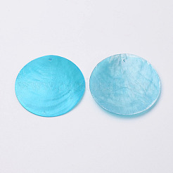 Dyed Freshwater Capiz Shell Big Pendants&nbsp;SHEL-T007-62A