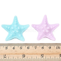 オペーク樹脂カボション  ヒトデ  ミックスカラー  37.5x40x8.5mm&nbsp;RESI-I067-02