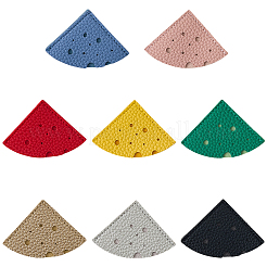 16Pcs 8 Colors PU Leather Fan Bookmarks&nbsp;AJEW-CL0001-23