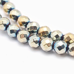 Electroplate Non-magnetic Synthetic Hematite Beads Strands&nbsp;G-L486-B-19