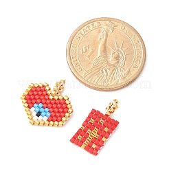 2Pcs Handmade Loom Pattern MIYUKI Glass Seed Beads&nbsp;PALLOY-MZ00607