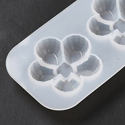 ネイルアートベース diy シリコーン金型  ネイルアート練習用ホルダー付け爪マニキュアツール  花柄  24.3x5.4x1.15cm&nbsp;LS-MRMJ-E012-01D