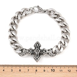 Stainless Steel Cuban Link Chian Bracelets&nbsp;BJEW-D379-04ASP