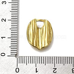 イオンプレーティング（IP）304ステンレスペンダント  オーバルチャーム  18KGP本金メッキ  17x14.5x3mm  穴：3.5x3mm&nbsp;STAS-U031-06G