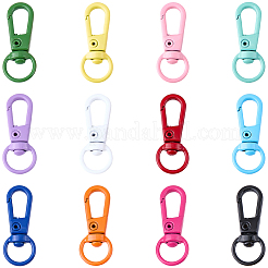 24Pcs 12 Colors Baking Paint Alloy Swivel Clasps&nbsp;FIND-SC0022-93