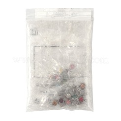 20個10色201ステンレススチールラインストーンチャーム  誕生石ネックレスチャーム  フラットラウンド  ステンレス鋼色  ミックスカラー  8.5x6x3mm  穴：1.5mm  2個/カラー&nbsp;STAS-FS0002-05