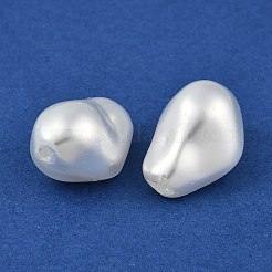 ガラスの輪郭の真珠ビーズ  パールカラーの  ティアドロップ  ホワイト  22~22.5x16~16.5x14mm  穴：1.2~1.6mm&nbsp;HY-Z001-15