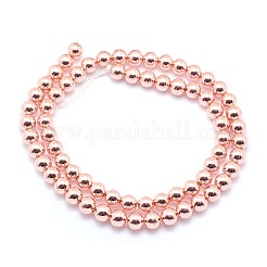 Electroplate Non-magnetic Synthetic Hematite Beads Strands&nbsp;G-L485-01E-RG