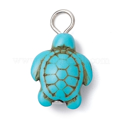 Dyed Synthetic Turquoise Pendants&nbsp;PALLOY-JF02924-01