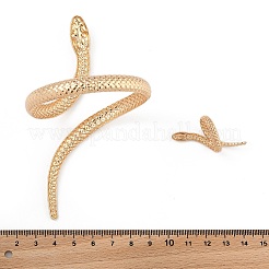 合金ラップスネークカフバングル＆リングセット女性用  ライトゴールド  内径：18mm&nbsp;SJEW-R001-01KCG