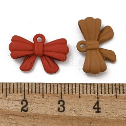 スプレープリント合金ペンダント  鉛フリー＆カドミウムフリー  ちょう結びのチャーム  ミックスカラー  11x16.5x4mm  穴：1.2mm&nbsp;PALLOY-F312-33