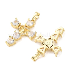 Easter Brass Micro Pave Clear Cubic Zirconia Pendants&nbsp;CU-E003-09G-B