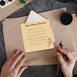 Wooden Commemorative Cards&nbsp;WOOD-WH0040-006
