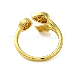 Brass with Cubic Zirconia Rings&nbsp;LS-RJEW-B057-03G-04