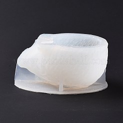 3D ハリネズミ型キャンドルホルダー シリコンモールド  樹脂石膏コンクリート鋳造金型  ホワイト  108x70x52mm&nbsp;DIY-I111-02