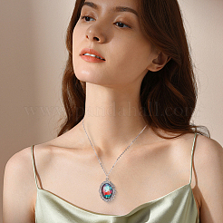 DIY Oval Pendant Making Kit&nbsp;DIY-BBC0003-10