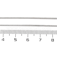 1.2mm真鍮ツイストチェーンネックレス  304ステンレススチール製カニカン付き  鉛フリー＆カドミウムフリー  長持ちメッキ  ラックめっき  プラチナ  17.32インチ（44cm）&nbsp;NJEW-D302-64P