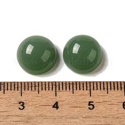 ガラスカボション  天然石風  半円  シーグリーン  12x6mm&nbsp;GLAA-B017-07D-02