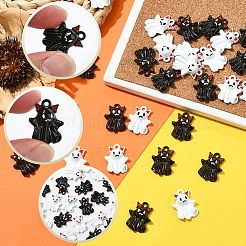 32Pcs 2 Colors Halloween Alloy Enamel Pendants&nbsp;ENAM-SC0016-82