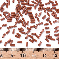 不透明色ガラスラッパビーズ  丸い穴  シエナ  3~8x2mm  穴：0.7mm  約450g /ポンド&nbsp;SEED-N005-001-B01