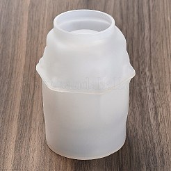 シリコンモールド  花瓶箱型  ジェッソ樹脂鋳造金型  ホワイト  六角  69x75x100mm  内径：47mm&nbsp;DIY-K073-21D