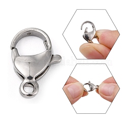 Tarnish Resistant Polished 304 Stainless Steel Lobster Claw Clasps&nbsp;STAS-R072-08A