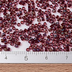 MIYUKIデリカビーズ  シリンダー  日本製シードビーズ  11/0  （db1751)赤い裏地トパーズab  1.3x1.6mm  穴：0.8mm  約10000個/袋  50 G /袋&nbsp;SEED-X0054-DB1751