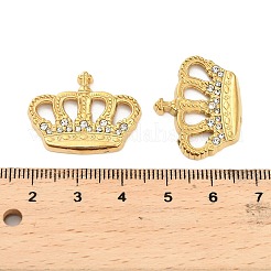 304ステンレススチールラインストーンペンダント  イオンプレーティング（ip）  クラウンチャーム  18KGP本金メッキ  20x26x2.5mm  穴：23.5x15mm&nbsp;STAS-U047-31G