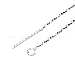 変色防止ロジウムメッキ スターリングシルバーチェーンエクステンダー925個  プラチナ  100~102mm  リング：3x0.5mm  穴：1.8mm  ピン：0.5mm。&nbsp;STER-N016-09P