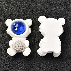 プラスチックカボション  携帯電話の装飾用  宇宙飛行士  ホワイト  30x20.5x11mm  約98~102個/袋&nbsp;KY-F016-03