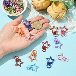 30Pcs Spray Painted Eco-Friendly Alloy Swivel Snap Hooks Clasps&nbsp;FIND-YW0008-98
