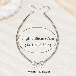 Alloy Bowknot Choker Necklaces for Women&nbsp;FS-WG3DD5E-01